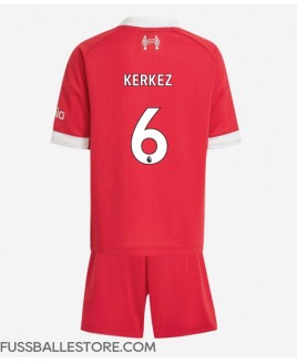 Günstige Liverpool Milos Kerkez #6 Heimtrikotsatz Kinder 2025-26 Kurzarm (+ Kurze Hosen)